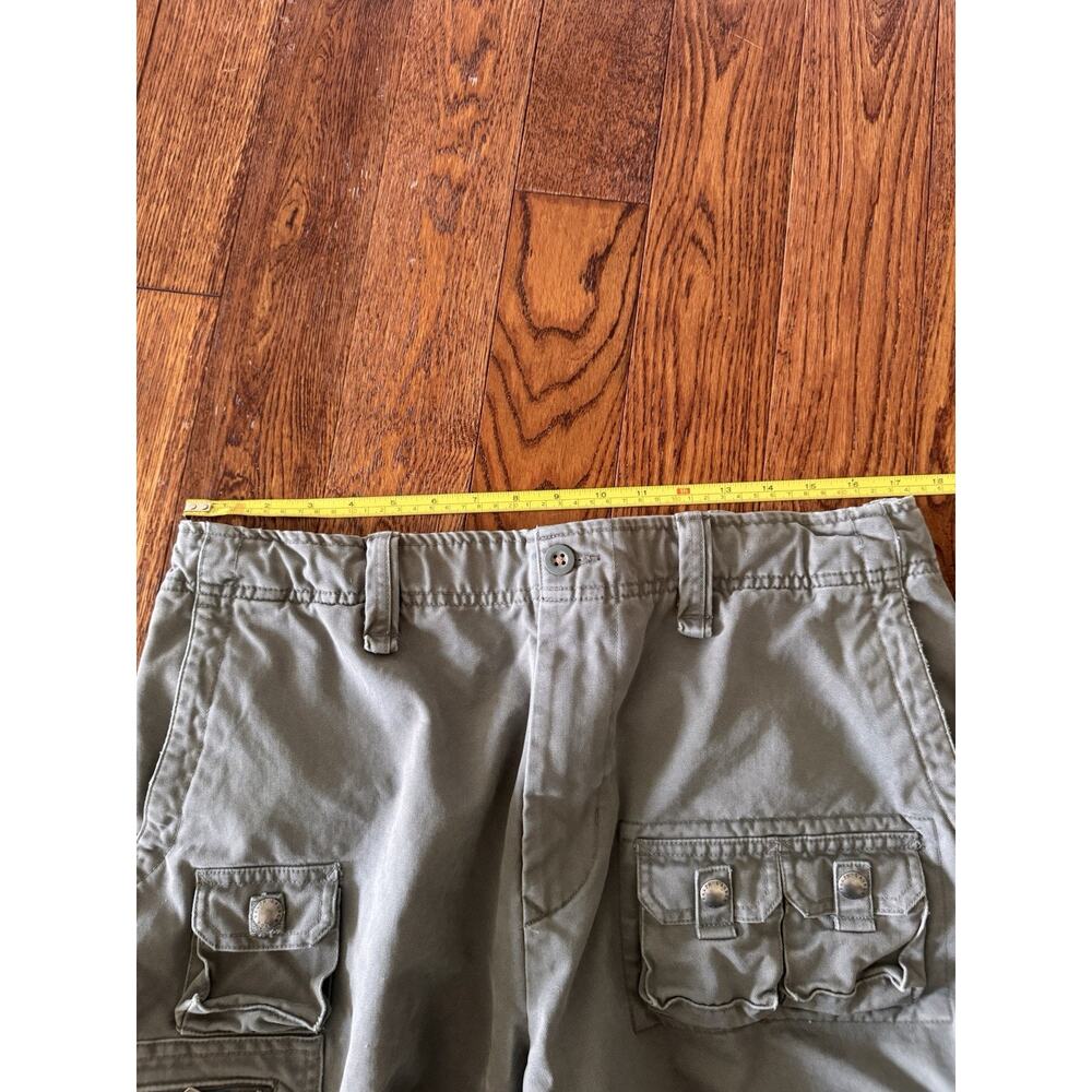 Vintage Polo Ralph Lauren Paratrooper Cargo Shorts Mens 35 Gray Military Utility - Picture 6 of 14